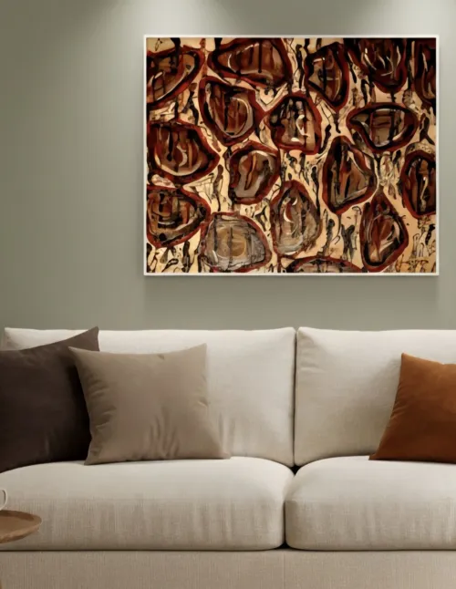 MUNDO MODERNO<br/>(45 x 55 cm) - 2007<br/>Técnica mista sobre tela