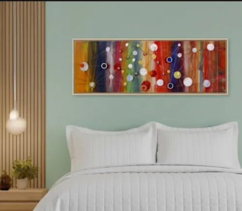 PARTÍCULAS<br/>(30 x 90 cm) - 2012<br/>Técnica mista sobre tela